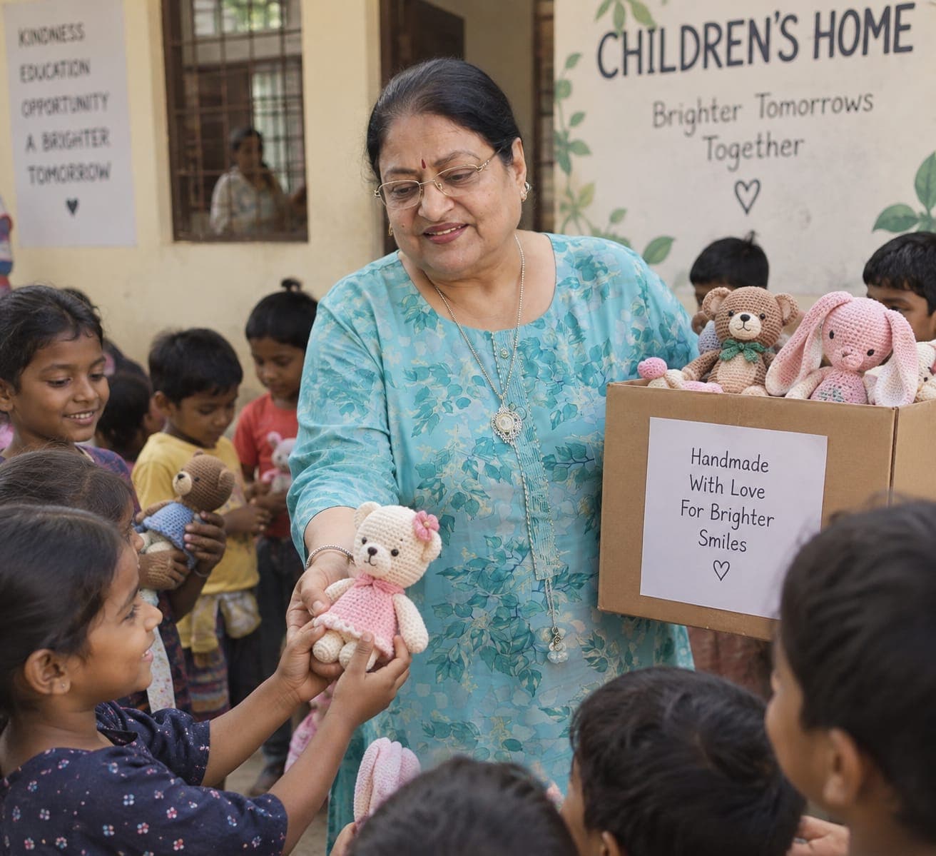Charity work supported by Crochet Toys by Hemlata